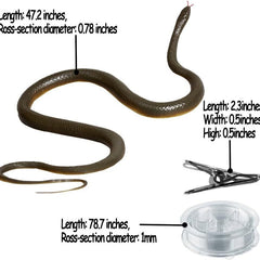Realistic Coil Spring Snake Prank - Retractable String & Clip Surprise Toy for Hilarious Jump Scares and Gag Gifts