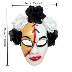 Terrifying Halloween Clown Full-Face Mask - Creepy Killer Clown Mask with Vivid Colors - Durable Horror Mask for Masquerade Parties, Cosplay, and Haunted House Props