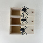 Handcrafted Wooden Spider Prank Box - Hilarious Surprise Jump Scare Toy for Parties and Practical Jokes