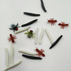 Realistic Fake Maggots Set - Soft Rubber Novelty Larvae for Hilarious Halloween Pranks and Spooky Decorations