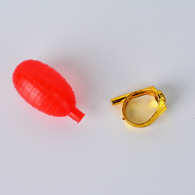 Classic Water Spray Ring Prank - Adjustable Silver-Tone Squirting Ring - Hilarious "Gotcha" Gag Toy for April Fool's Day and Parties