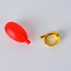 Classic Water Spray Ring Prank - Adjustable Silver-Tone Squirting Ring - Hilarious "Gotcha" Gag Toy for April Fool's Day and Parties