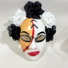 Terrifying Halloween Clown Full-Face Mask - Creepy Killer Clown Mask with Vivid Colors - Durable Horror Mask for Masquerade Parties, Cosplay, and Haunted House Props