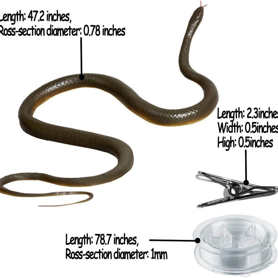 Realistic Coil Spring Snake Prank - Retractable String & Clip Surprise Toy for Hilarious Jump Scares and Gag Gifts