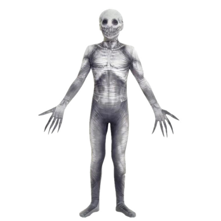 Skeleton Glow-in-the-Dark Jumpsuit - Spooky 3D Bone Print Cosplay Bodysuit for Halloween Party and Roleplay