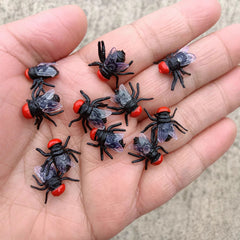 Realistic Simulation Fly Set - 100pcs Tiny Plastic Housefly Props for Hilarious April Fool's Pranks and Gag Decorations