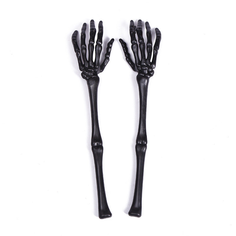 Realistic Human Skeleton Arm Props - 18-inch Life-Size Bone Replicas for Halloween Graveyard Decor, Haunted House Stakes, and Spooky Garden Layouts