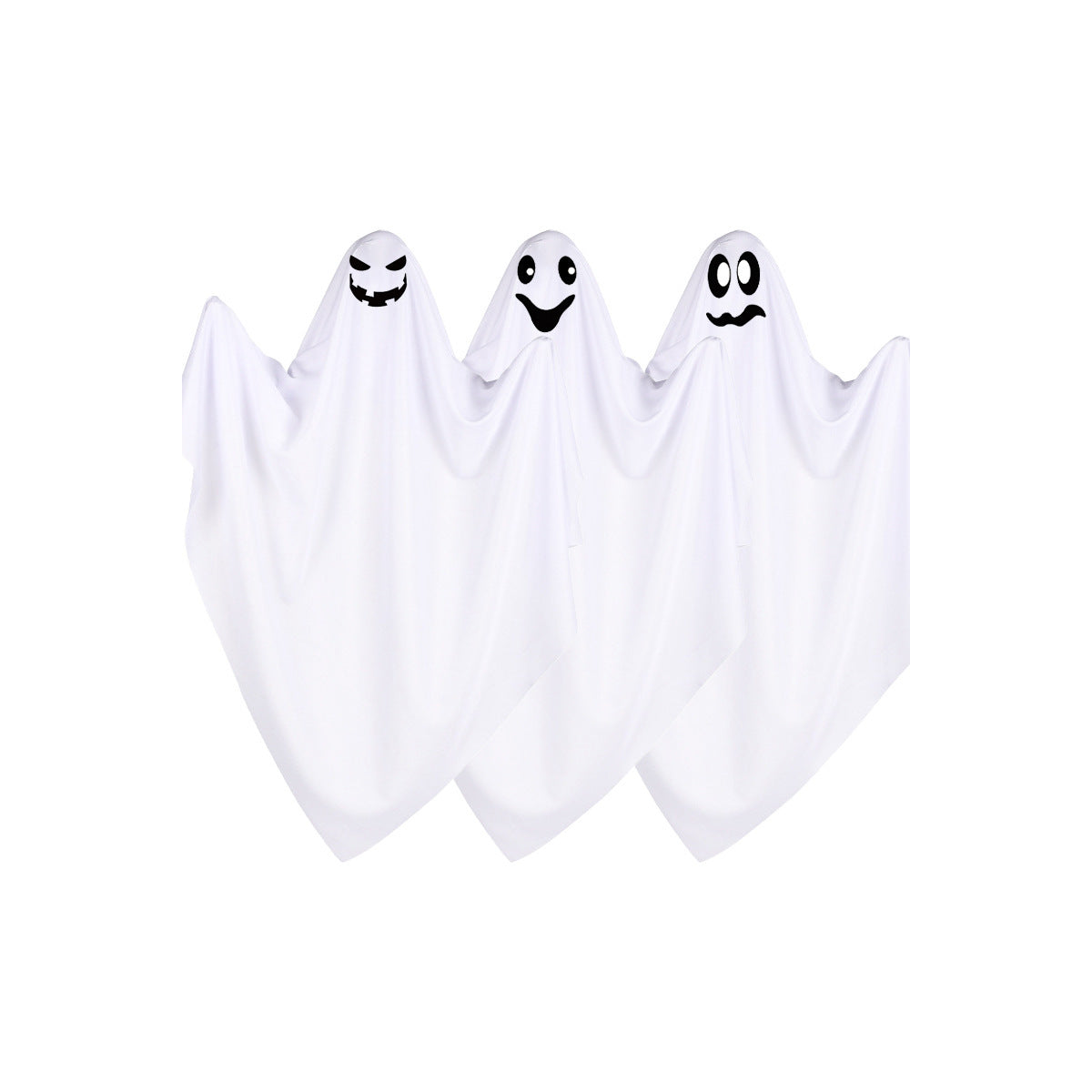 Spooky Floating White Hanging Ghosts - Versatile Expression Ghost Pendants for Halloween Porch, Yard, and Haunted House Atmosphere Decor