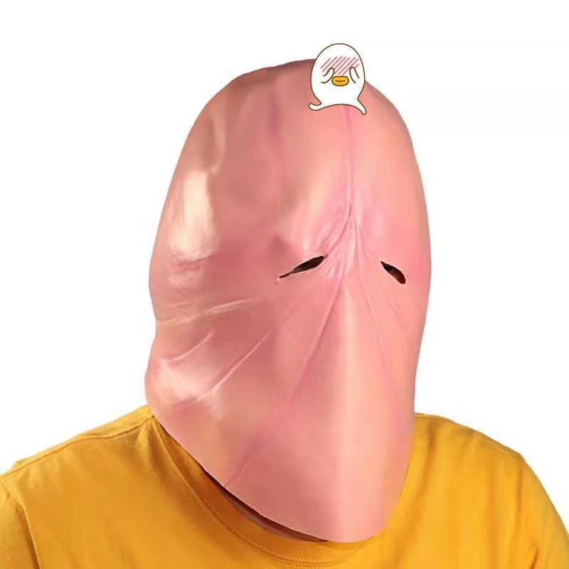 Hilarious Novelty Expression Mask - Funny Spoof Full-Head Hood for Halloween Costumes, Pranks, and Comedy Performances