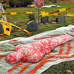 Inflatable "Body Bag" Shroud Prop - Realistic Hanging Dead Body Horror Ornament for Outdoor Yard Displays, Haunted Houses, and Escape Room Scene Layouts