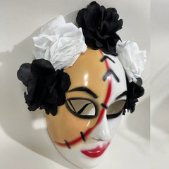 Terrifying Halloween Clown Full-Face Mask - Creepy Killer Clown Mask with Vivid Colors - Durable Horror Mask for Masquerade Parties, Cosplay, and Haunted House Props