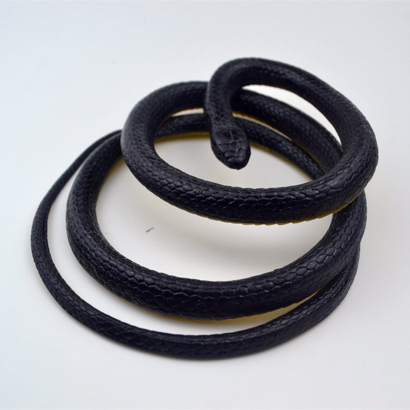 Realistic Giant Cobra Prop - 50-Inch Extra-Large Simulated Snake for Halloween Decor, Stage Performances, and Garden Protection