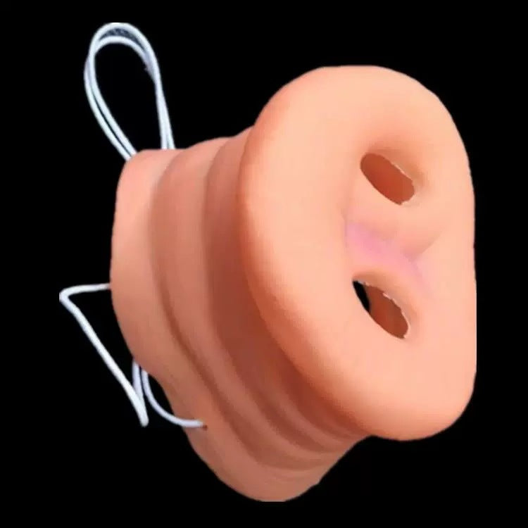 Realistic Pig Nose Costume Prop - Funny Simulation Snout with Elastic Band - Hilarious "Piggy" Prank Accessory for Halloween, School Plays, and Kids' Parties