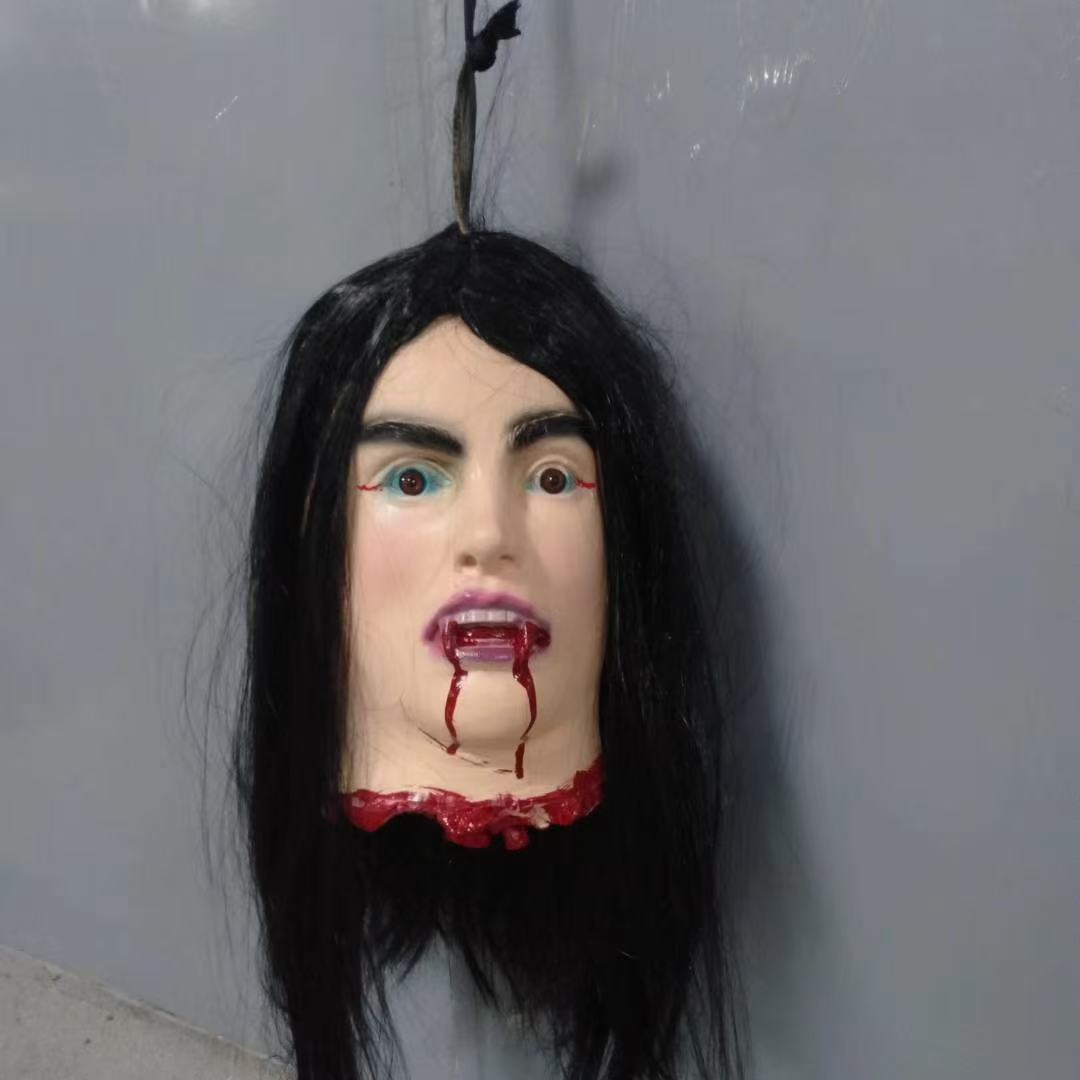 Life-Size Severed Head Horror Prop - Realistic Gory Decapitated Doll for Haunted Houses, Escape Rooms, and Halloween Bar Decor - Professional Grade Slasher Movie Atmosphere Prop