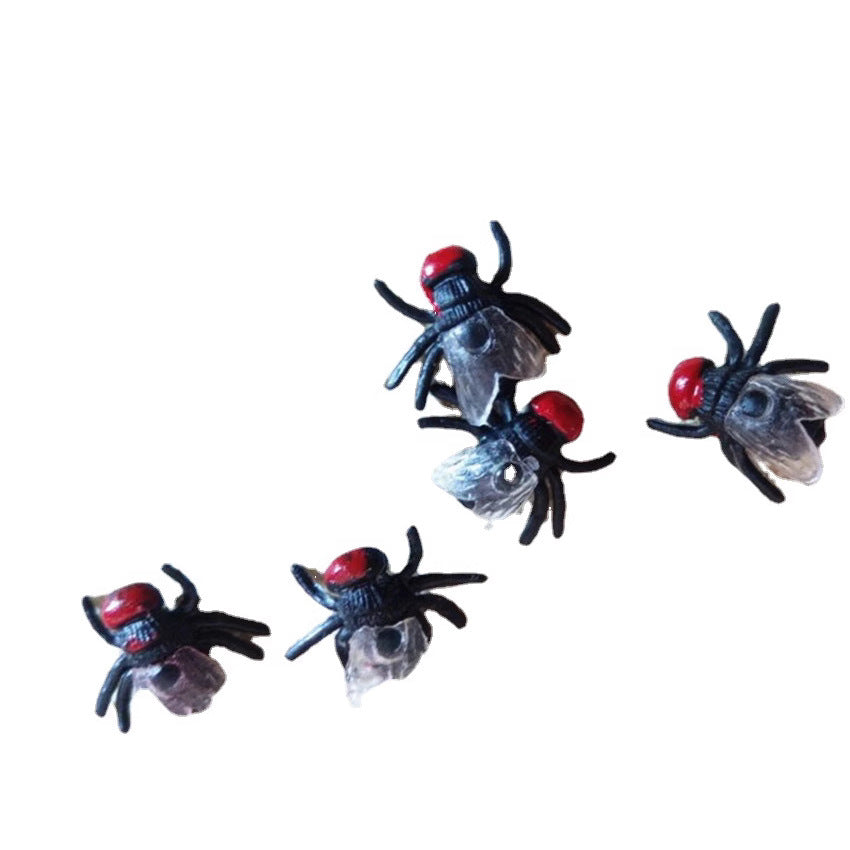 Realistic Simulation Fly Set - 100pcs Tiny Plastic Housefly Props for Hilarious April Fool's Pranks and Gag Decorations