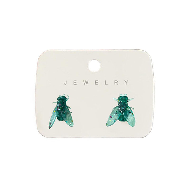 Realistic Housefly Drop Earrings - Unique Abstract Insect Jewelry & Fun Exaggerated Prank Gift for Her