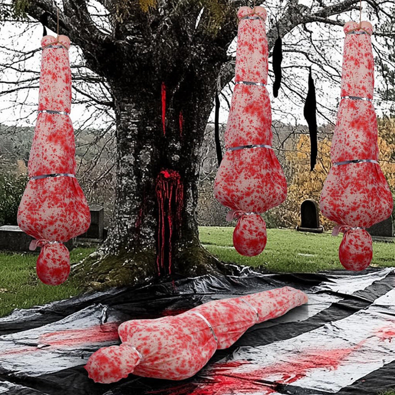 Inflatable "Body Bag" Shroud Prop - Realistic Hanging Dead Body Horror Ornament for Outdoor Yard Displays, Haunted Houses, and Escape Room Scene Layouts
