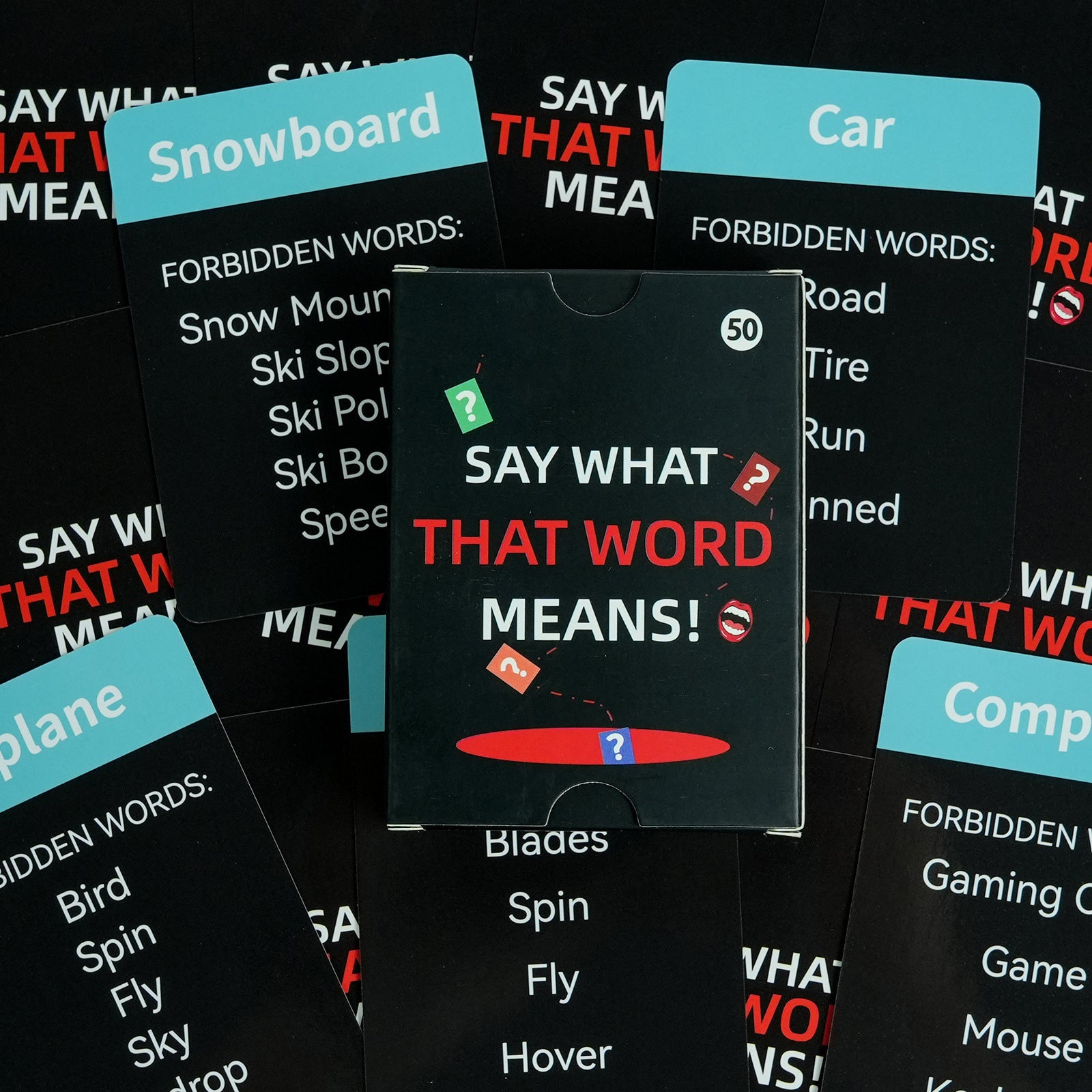 Interactive Word Association Card Game - 50-Card Vocabulary Party Game for Fast-Paced Multiplayer Fun
