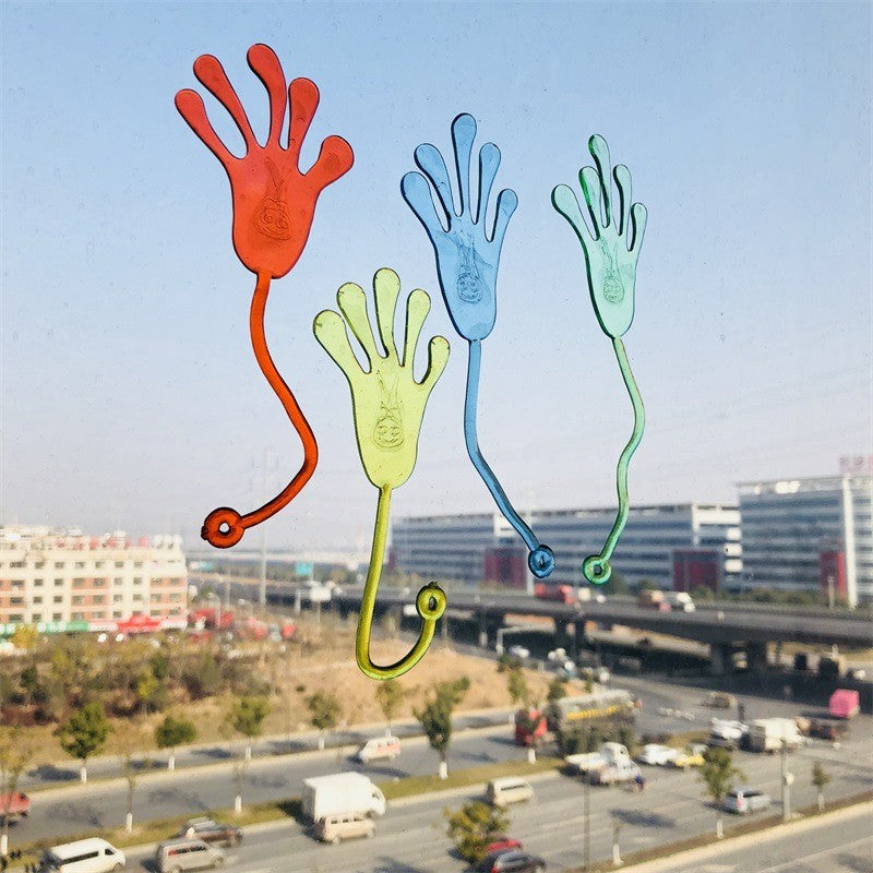 Sticky Giant Wall Climber Hands - Stretchable Jelly Palm Toys for Party Favors & Retro Goodie Bag Fillers
