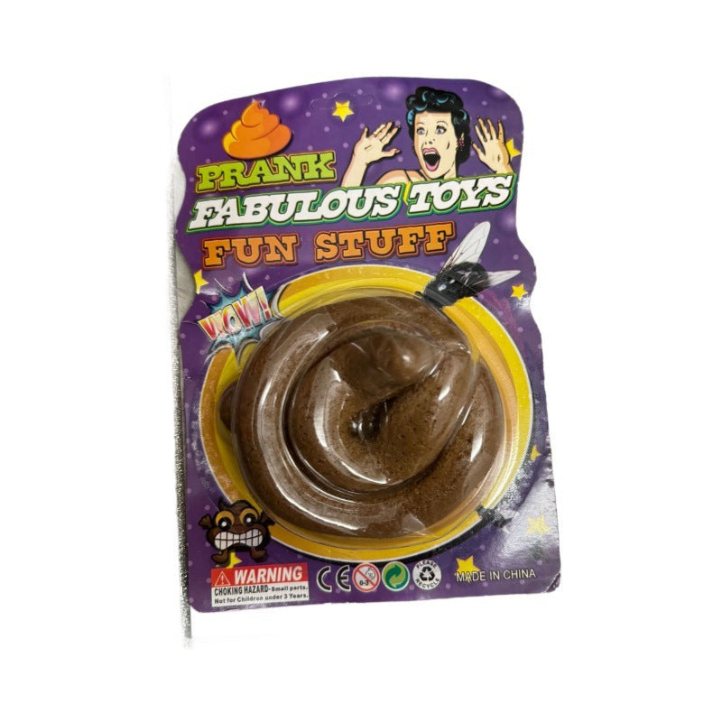 Realistic Sticky Fake Poop Prank - Soft TPR Novelty Turd Toy for Hilarious Gags and Creative Party Jokes