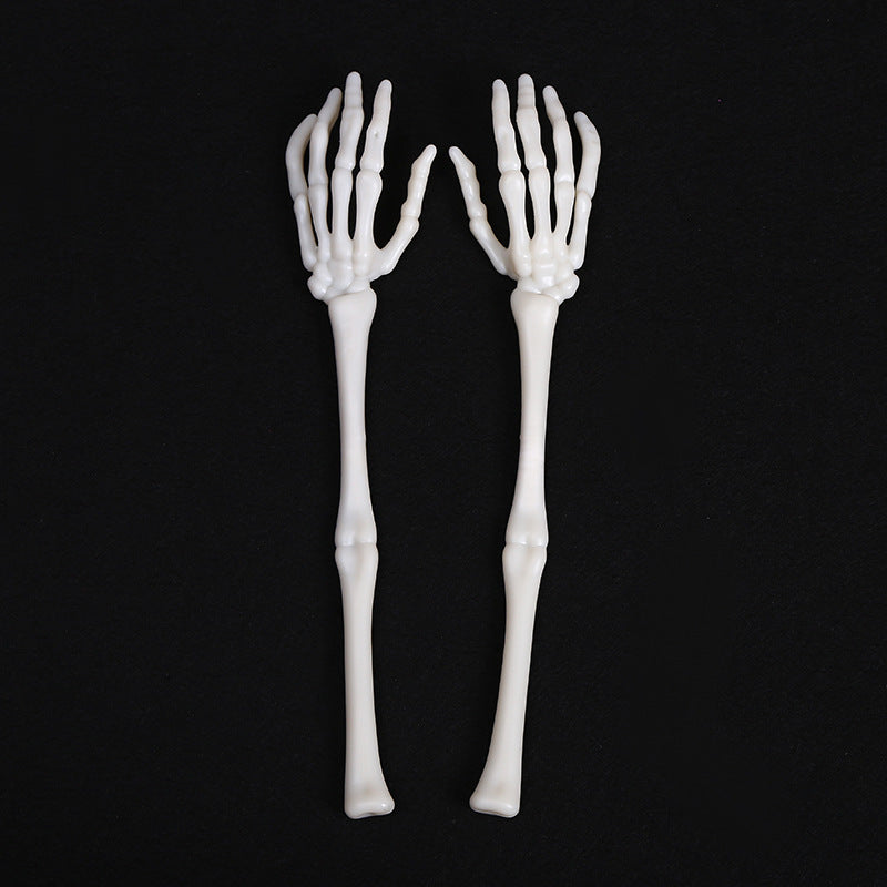Realistic Human Skeleton Arm Props - 18-inch Life-Size Bone Replicas for Halloween Graveyard Decor, Haunted House Stakes, and Spooky Garden Layouts