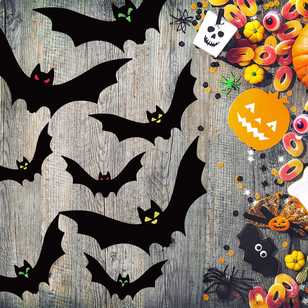 Realistic Hanging Halloween Bat Decoration - Spooky Vinyl Fruit Bat Prop with Spidery Wings - Professional Horror Atmosphere Pendant for Bars, Haunted Houses, and Gothic Parties