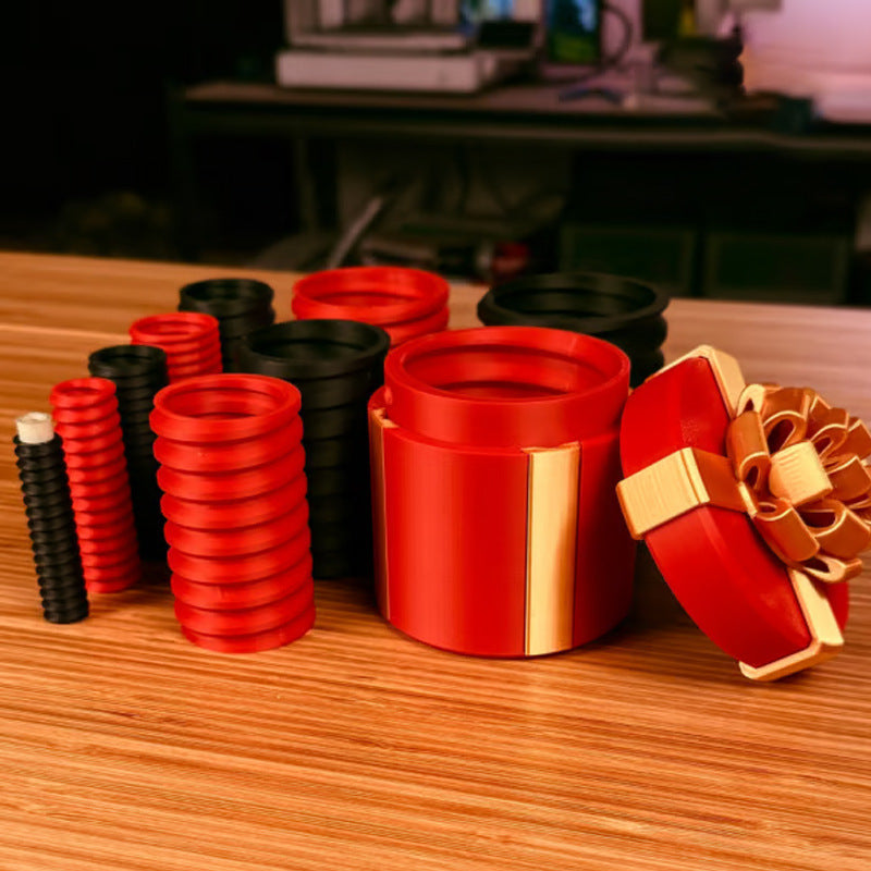 Ultimate Nested Screw Prank Gift Box - 3D Printed Triple-Layer Hidden Compartment for Hilarious Holiday Gifting