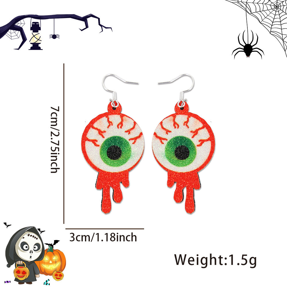 Spooky Halloween Drop Earrings - Novelty Spider and Bat Dangle Jewelry for Women and Kids - Fun Horror-Themed Party Accessories