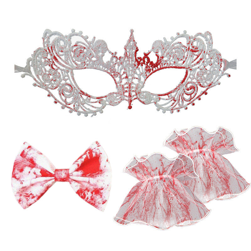 Halloween Blood-Stained Jewelry Set - Realistic Gore Drip Hairpin & Bracelet - Spooky Nurse, Zombie, or Victim Costume Accessories - Horror Performance Props for Cosplay & Dance