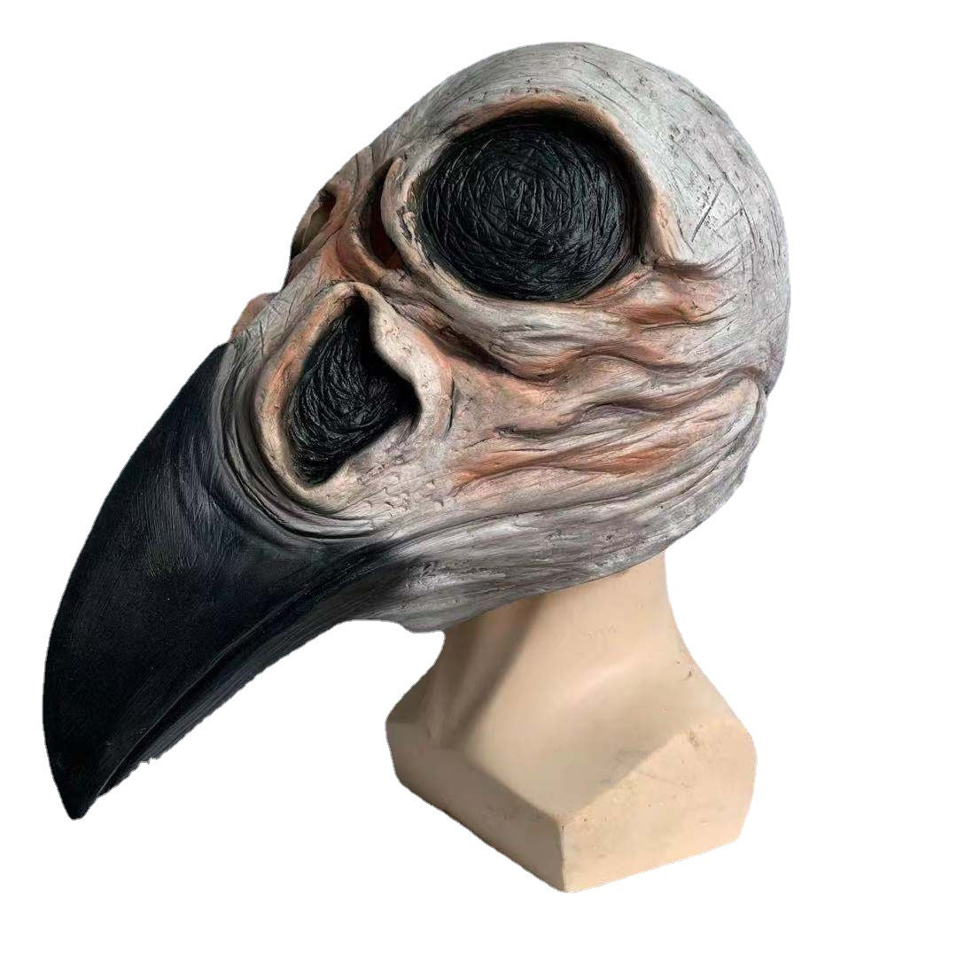 Haunting Long Hair Ghost Mask - Realistic Horror Headgear for Halloween Cosplay, Haunted House Props, and Creepy Costume Parties