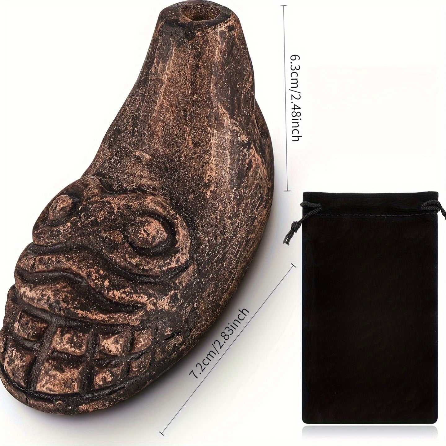 Authentic Aztec Death Whistle - Handcrafted Ceramic Scream Whistle for Cultural Collection, Pranks, and Unique Sound Therapy