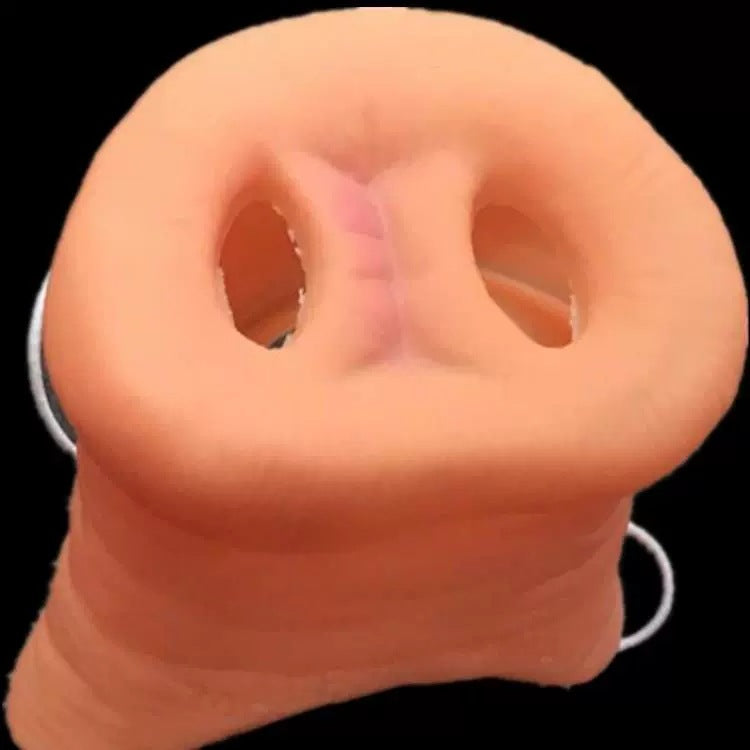 Realistic Pig Nose Costume Prop - Funny Simulation Snout with Elastic Band - Hilarious "Piggy" Prank Accessory for Halloween, School Plays, and Kids' Parties