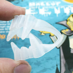 Glow-in-the-Dark Vampire Fangs - Luminous Zombie Dentures for Halloween Costumes - Spooky Party Favors and Costume Accessories for Kids and Adults