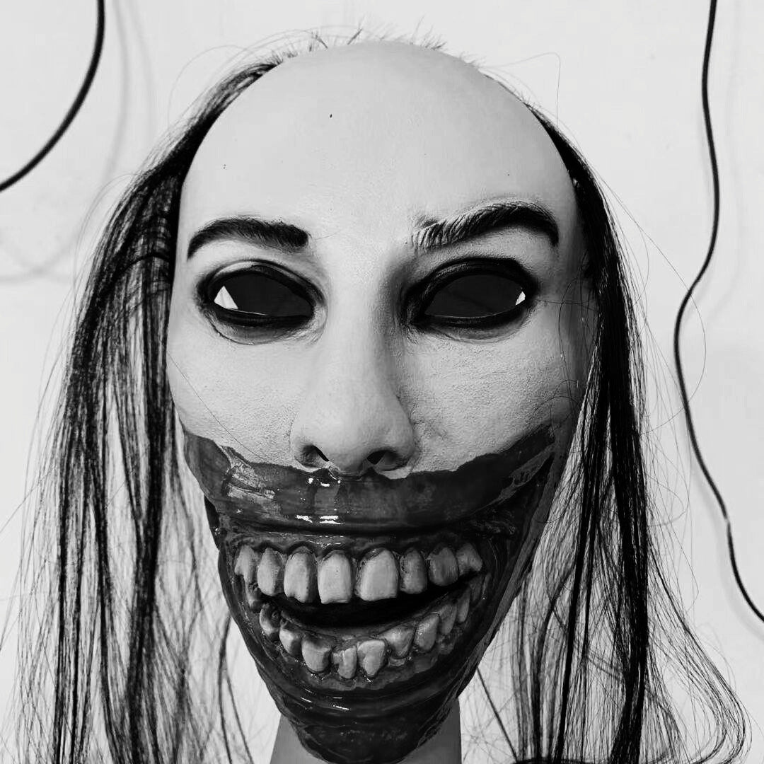 Haunting Long Hair Ghost Mask - Realistic Horror Headgear for Halloween Cosplay, Haunted House Props, and Creepy Costume Parties