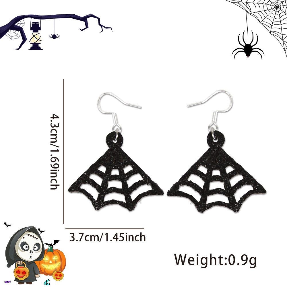 Spooky Halloween Drop Earrings - Novelty Spider and Bat Dangle Jewelry for Women and Kids - Fun Horror-Themed Party Accessories