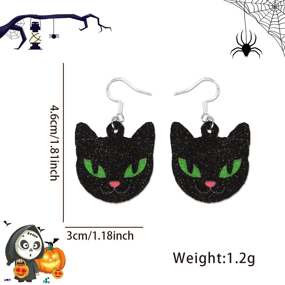 Spooky Halloween Drop Earrings - Novelty Spider and Bat Dangle Jewelry for Women and Kids - Fun Horror-Themed Party Accessories