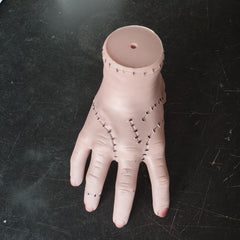 Realistic Scarred Severed Hand Prop - Gothic Horror Desktop Ornament and Cosplay Accessory for Halloween Haunted House Decor
