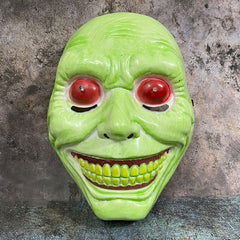 LED Glowing Exorcist Full Face Mask - Scary Light-Up Horror Mask for Halloween Cosplay, Masquerade Parties, and Haunted House Events - Spooky Glow Makeup Alternative